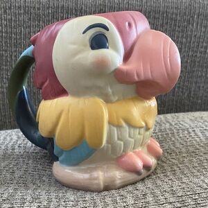 Disney Parrot Ceramic Mug for Small Pets - Pink, Yellow, Blue